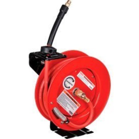 GLOBAL EQUIPMENT Global Industrial„¢ Spring Retractable Steel Hose Reel w/ 3/8" x 25'L Hose, 300 PSI D3105104.0075